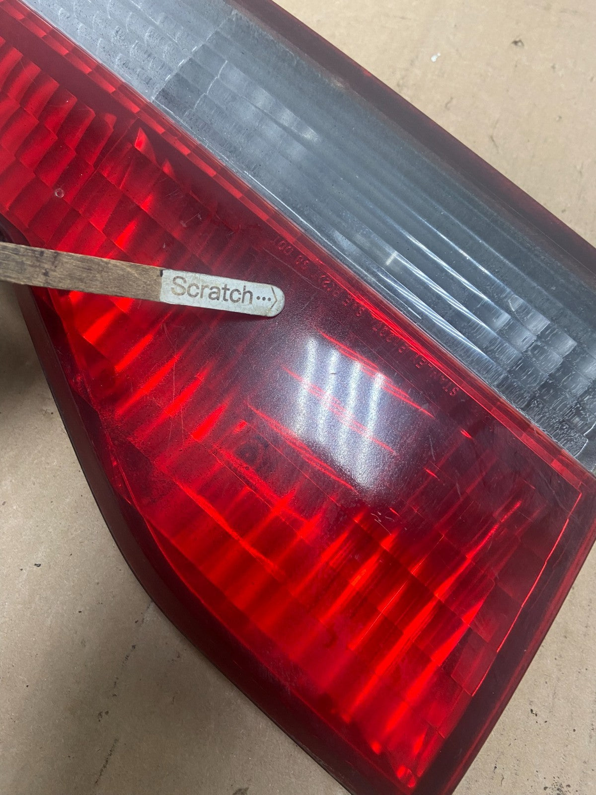2001 to 2002 Honda Accord Left Driver LH Side Inner Tail Light OEM R1600 DW3