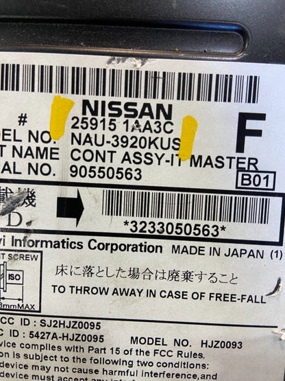 2009 - 2010 Nissan Murano Maxima Radio CD Navigation OEM Z2097 DG6