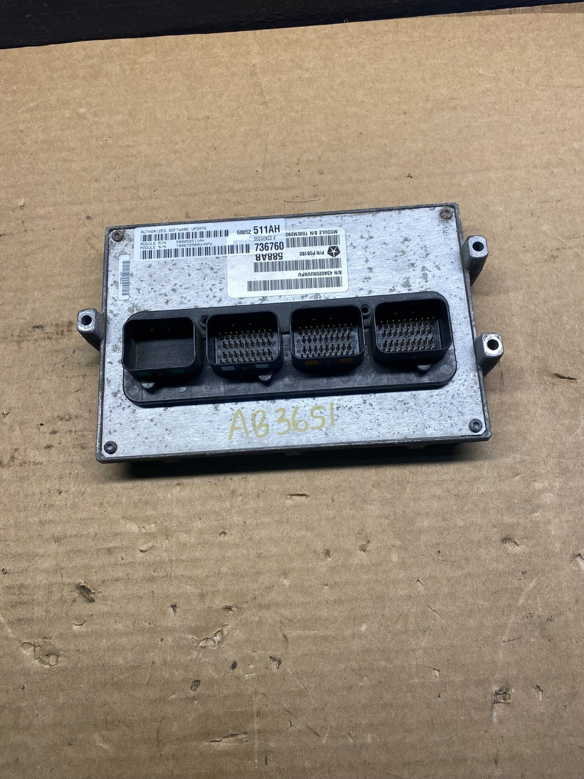 2011 Jeep Grand Cherokee 3.6L ECM ECU Engine Control Computer Modul AC8731 DG0