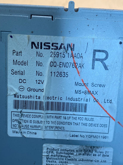 2009 - 2010 Nissan Murano Maxima M35 M37 BOSE Radio CD Navigation AE6393 DG6