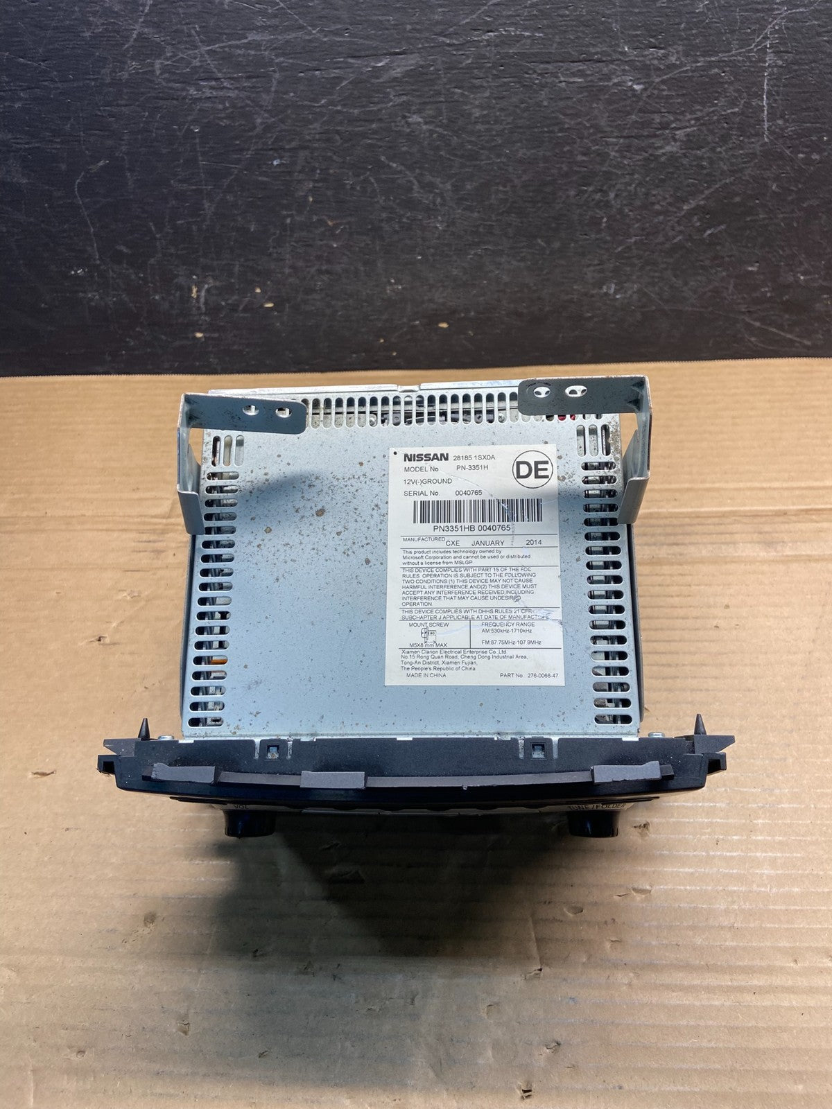 2011 - 2014 Nissan Murano AM FM Radio CD Player Panel AE2551 DG3