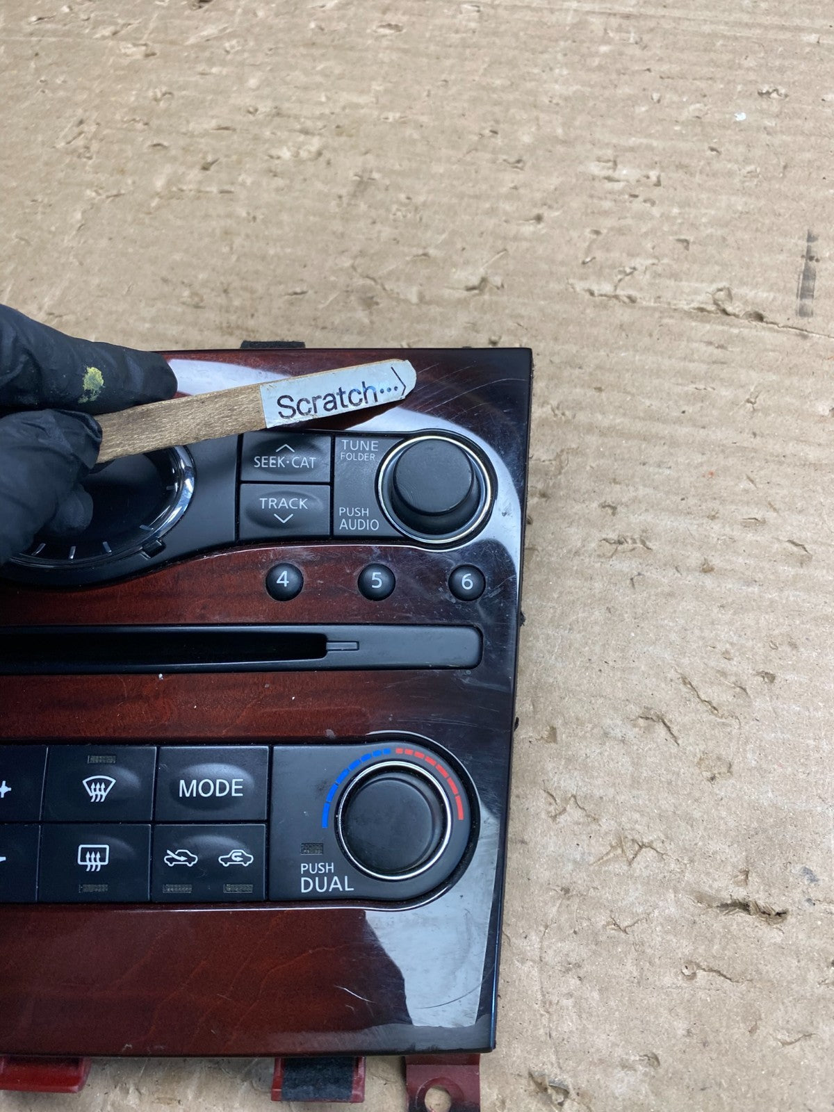 2007 to 2010 Infiniti G35 G37 Radio Player Climate Control Panel Bezel AG8438 DG4