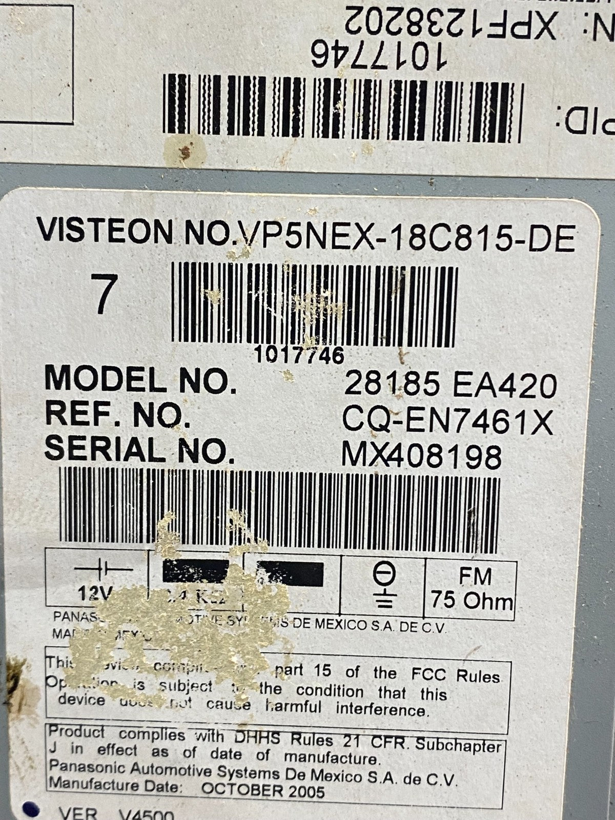 2005 2006 2007 Nissan Pathfinder Am Fm Cd Player Radio Receiver af7831 DG6
