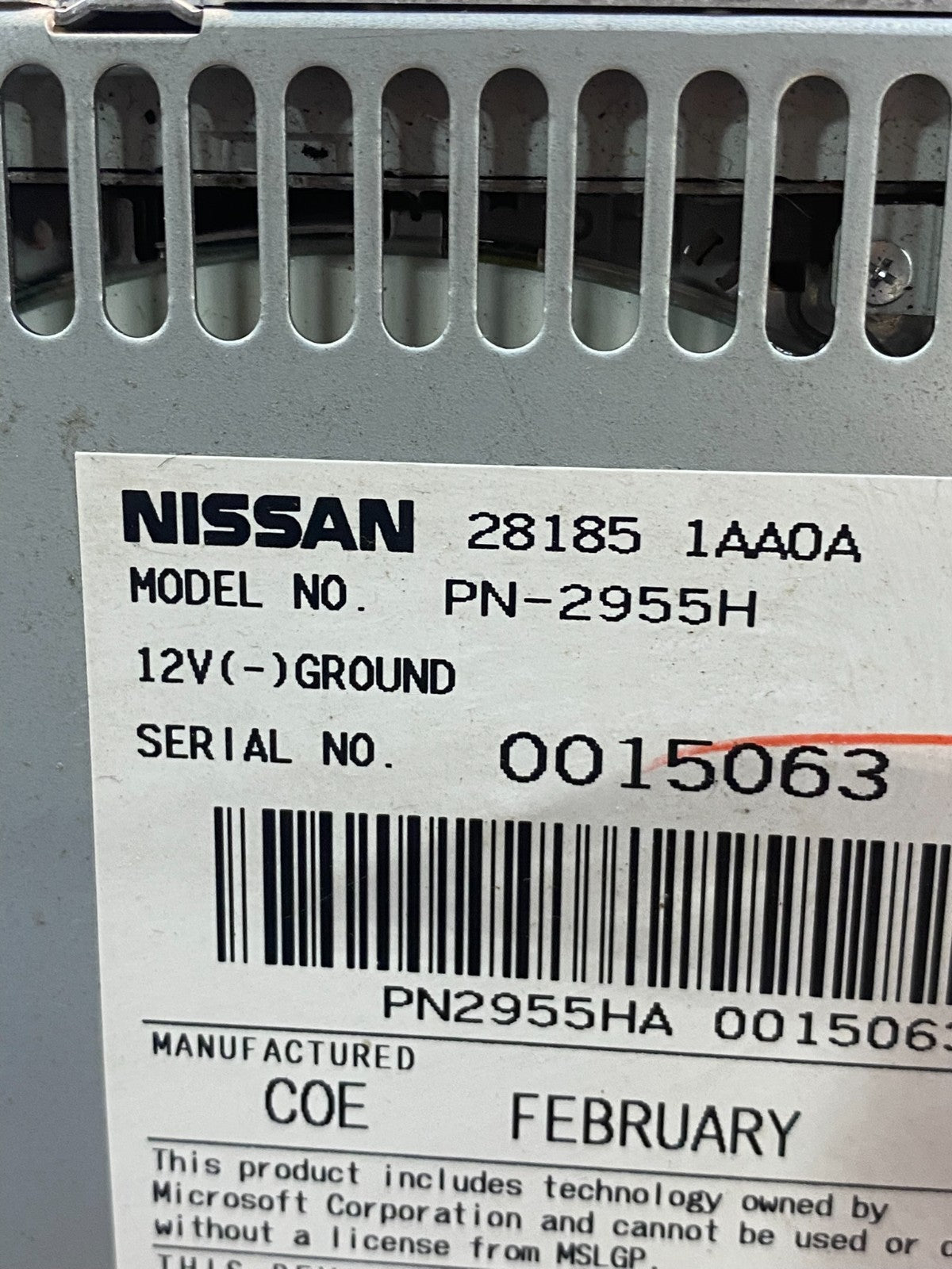 2009-2010 Nissan Murano AM FM Radio 6 CD Control Panel ad1592 DG6