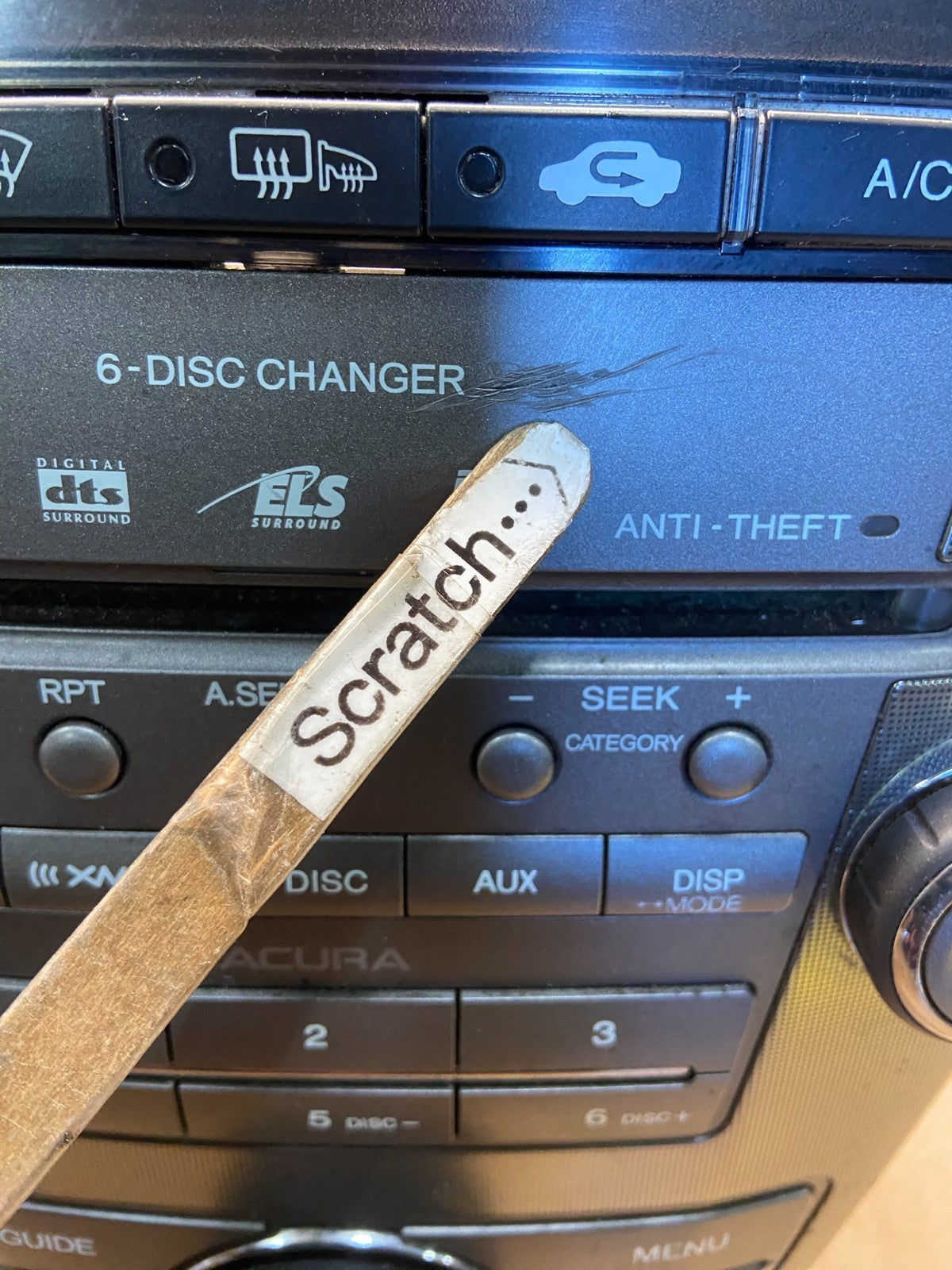 2007 to 2009 Acura Mdx Radio Stereo 6 CD Player Climate Control Pan OE af9305 DG1