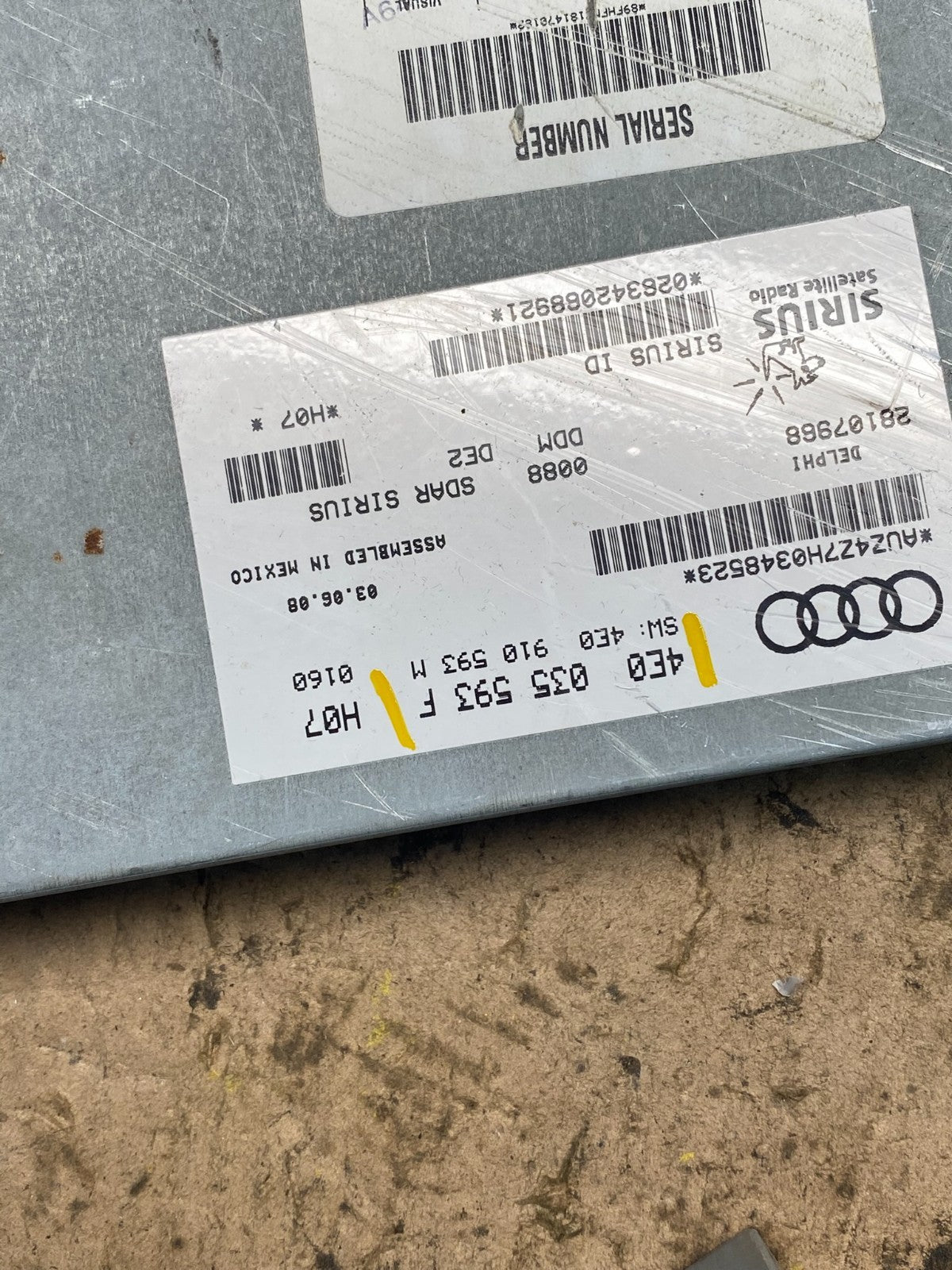 2008 - 2012 Audi A4 Radio Receiver Audio Control Module 3 Pcs Set OEM R8606 DG5