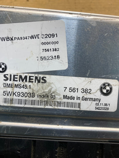 2003 2006 Bmw X3 ECU ECM Engine Control Module Computer 7561382 ad3510 DG2