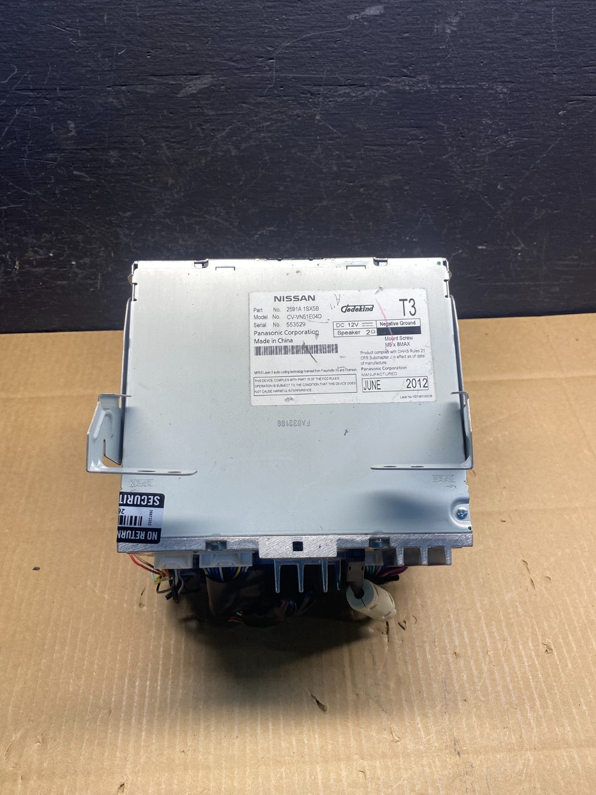 2011 - 2013 Nissan Murano AM/FM Radio CD Player Receiver AD1560 DW3