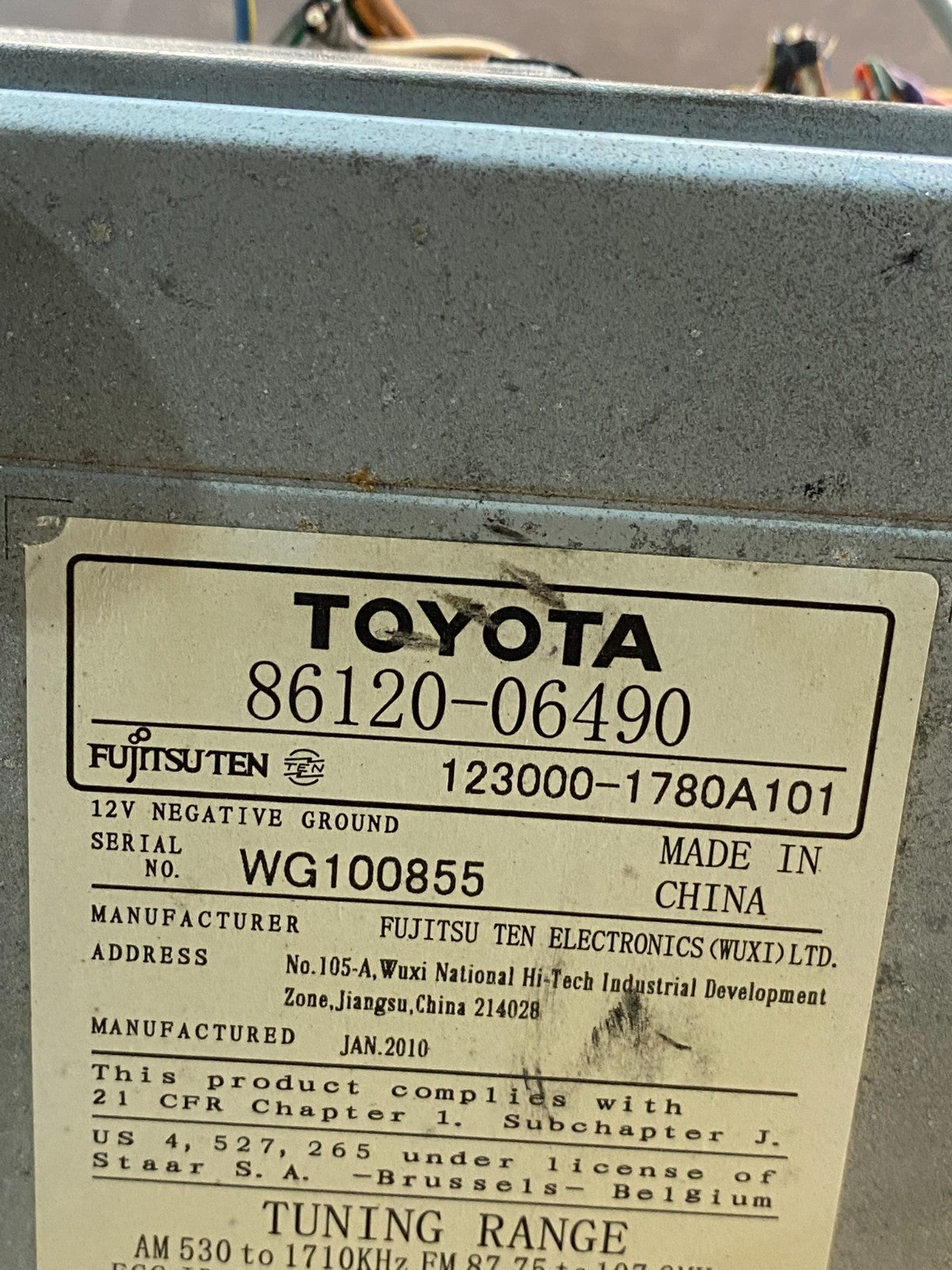 2007 to 2009 Toyota Camry Radio CD Player Climate Control Bezel ae7920 DG8
