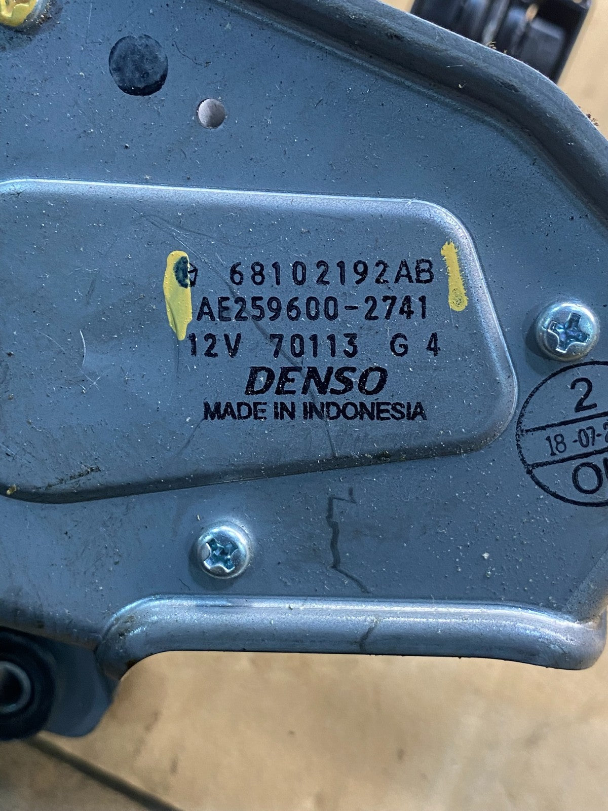 2014-2018 Jeep Cherokee Tailgate Back Door Rear Wiper Motor Wiper AD5019 DG6