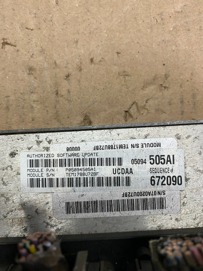 2008 Dodge RAM 1500 5.7L ECM Engine Control Computer P05094505AI p0295 DG3