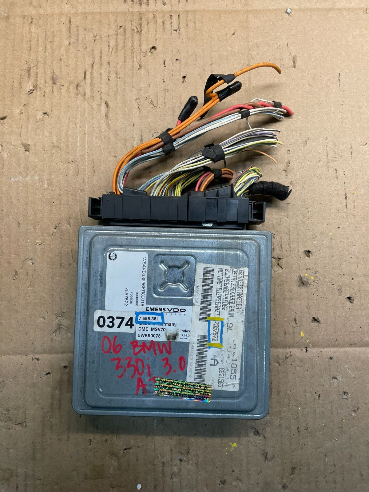 2006 to 2008 Bmw 330i  Ecm Ecu Engine Computer Module OEM  u2162 DG0