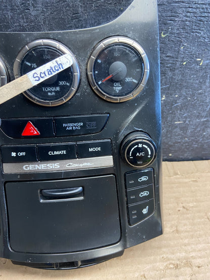 2013-2016 Hyundai Genesis Coupe AC Heater Climate Control Gauges Bezel AF2608 DG2