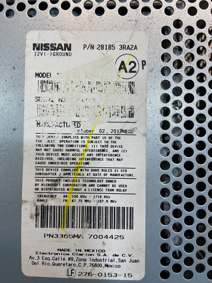 2013 to 2014 Nissan Sentra Radio CD Player AM/FM 28185-3ra2a OEM Z0759 DG5