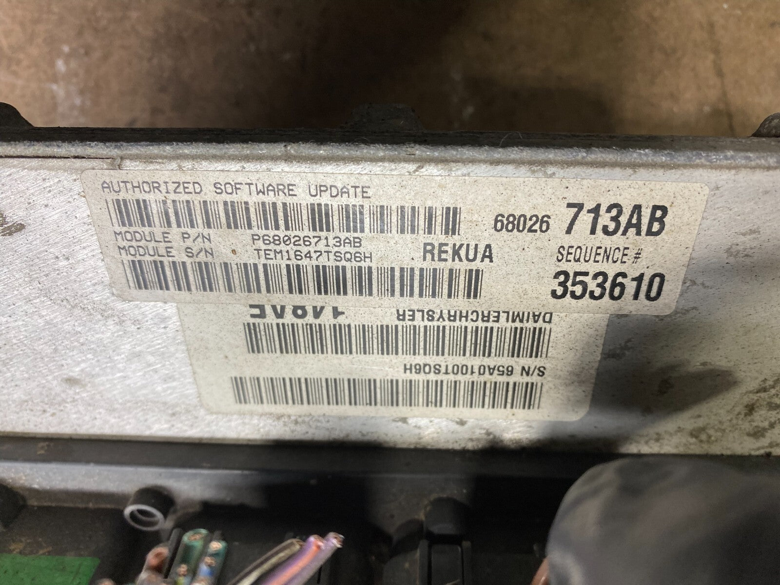 2007 Jeep Grand Cherokee 3.7L Engine Computer ECU PCM ECM p68026713ab L3461 OEM2