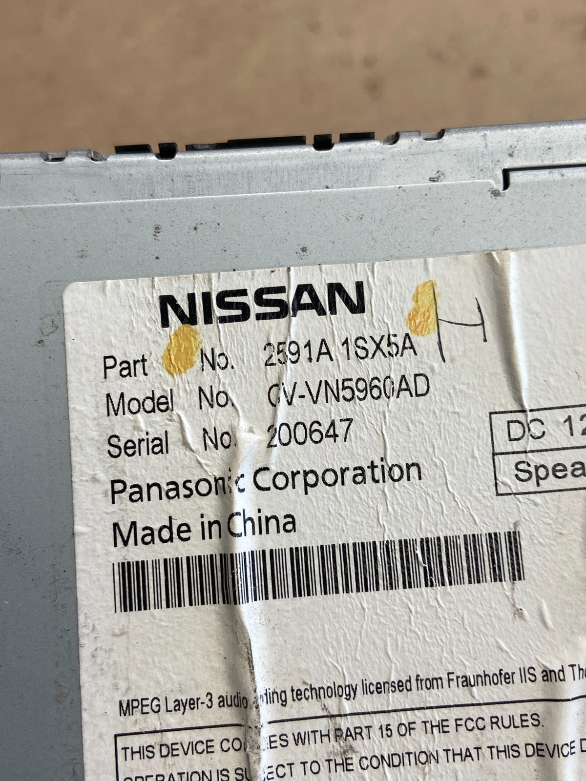 2011 - 2013 Nissan Murano Maxima M35 M37 BOSE Radio CD Navigation ah5128 DG4