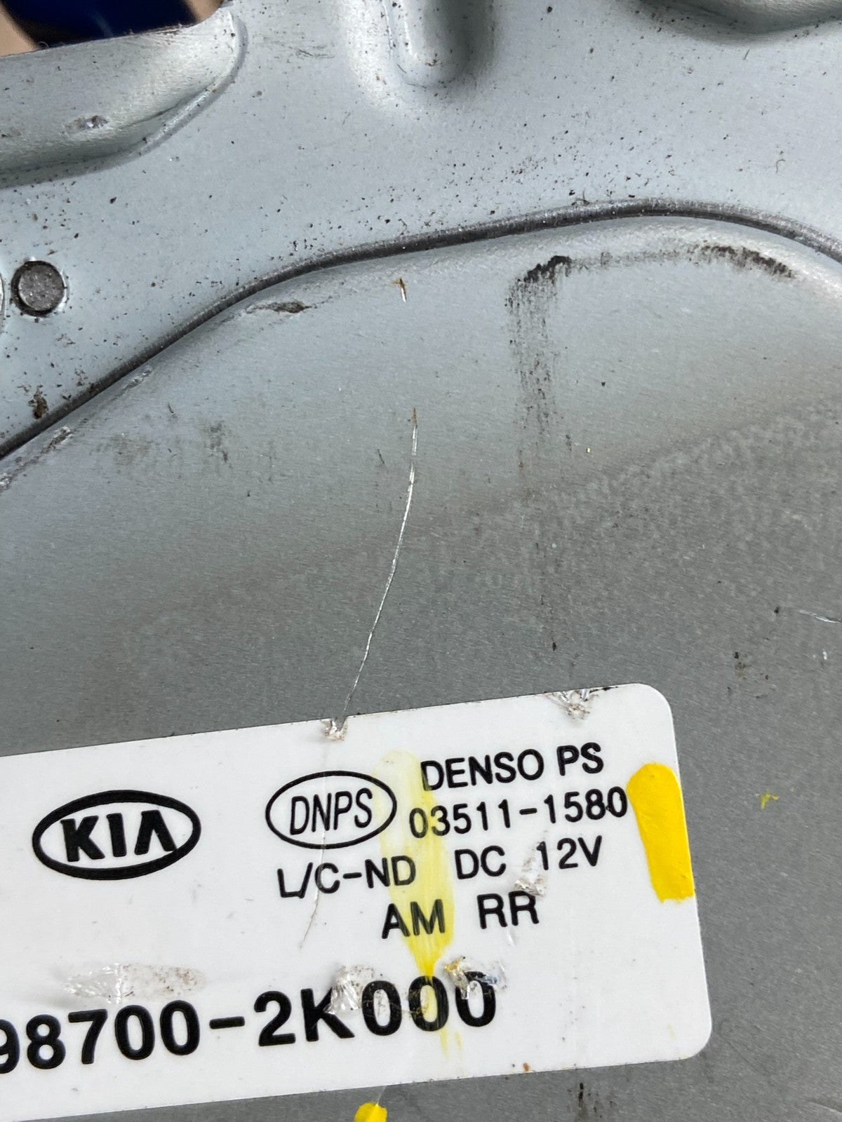 2010-2013 Kia Soul Rear Glass Windshield Wiper Motor U4742 DG5