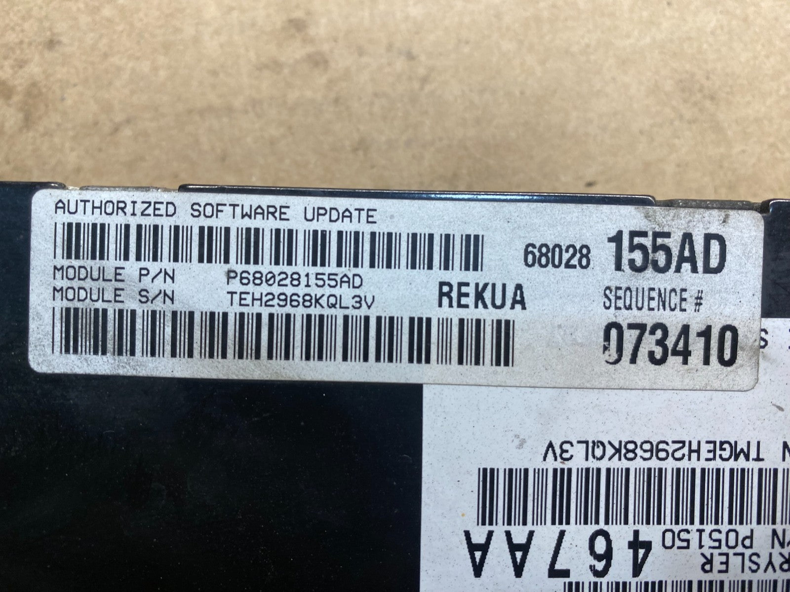 2009-2010 Jeep Grand Cherokee Computer Engine Control ECU ECM ab7176 DG2