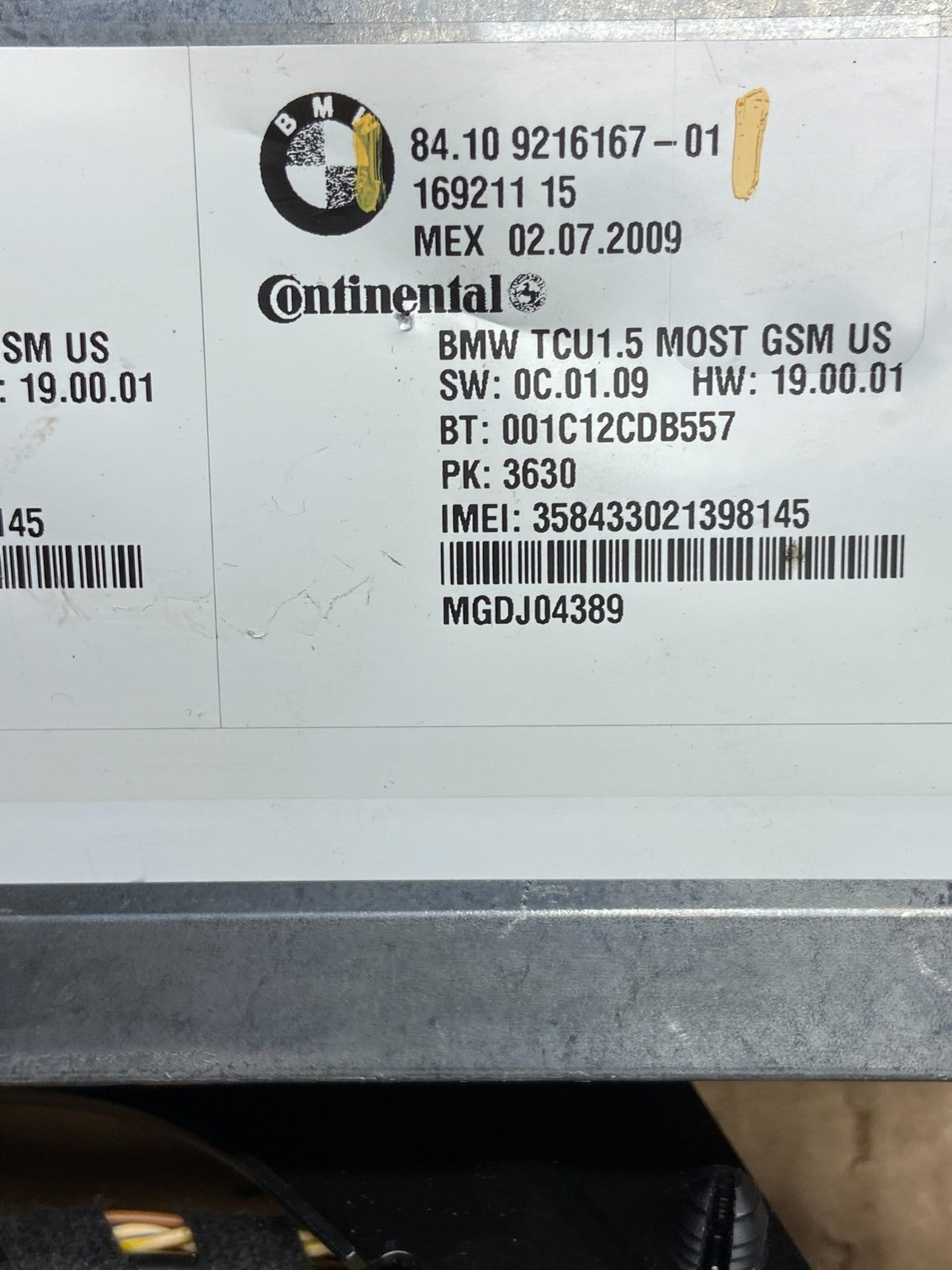 2009 to 2015 Bmw Bluetooth  Control Module Computer Telematics OEM Y2302 DG5