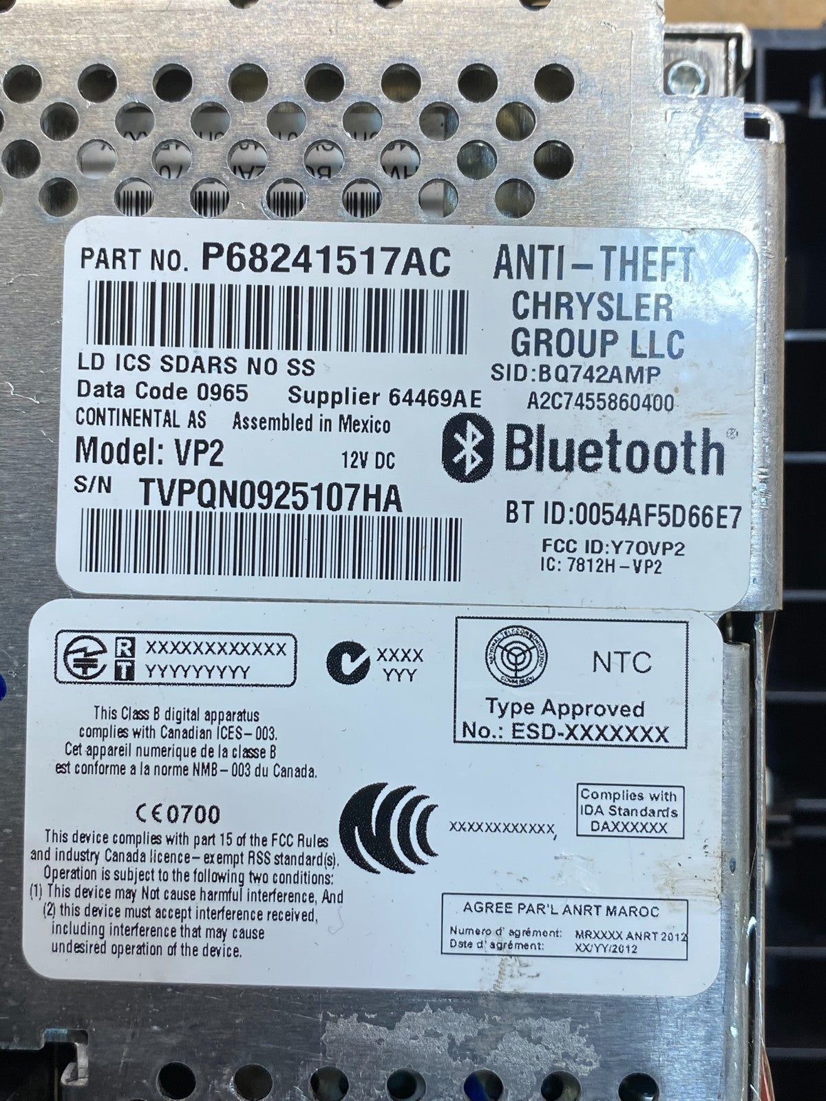 2015 Dodge Charger Radio Information Display Screen ai7669 DG6
