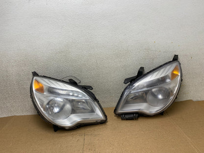 2010 - 2015 Chevrolet Equinox Halogen Headlights Left+Right Side Set W3840 DW0