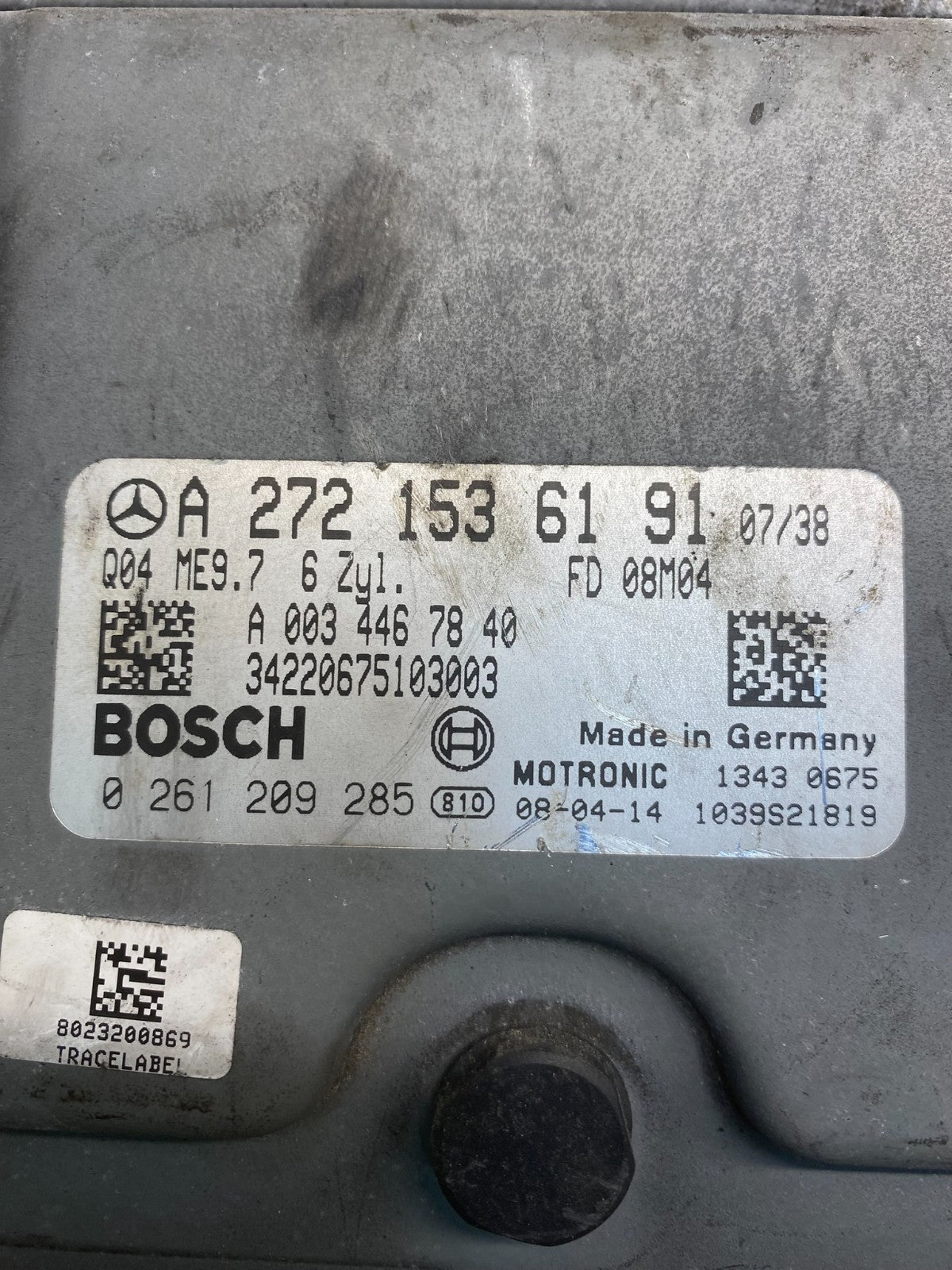 2006-2009 Mercedes E350 ML350 R350 3.5 ECU ECM Engine Control Module AC0633 DG2