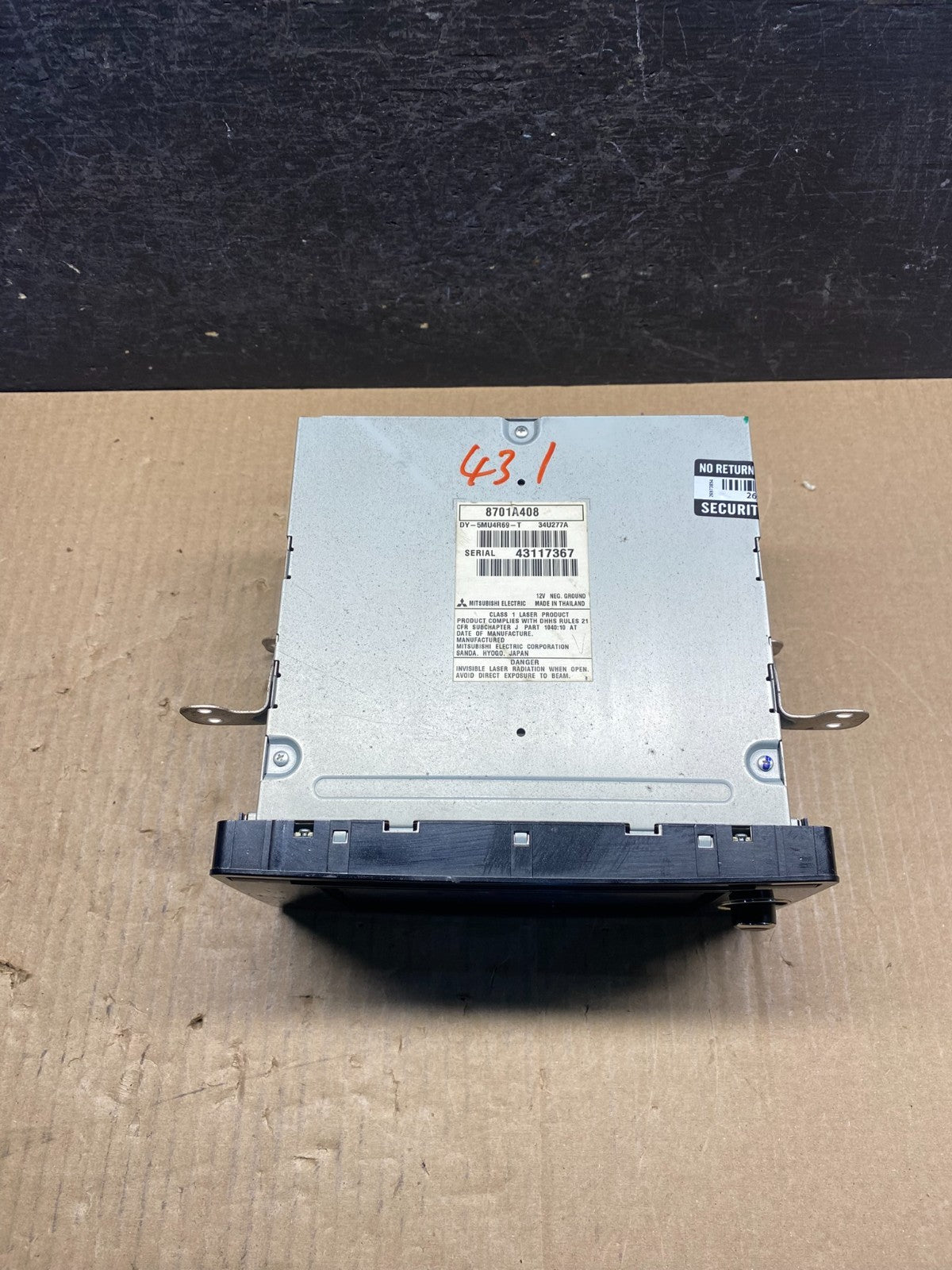 2014 2015 Mitsubishi Outlander Screen Am Fm Cd Player Radio Receiver ag3996 DG3