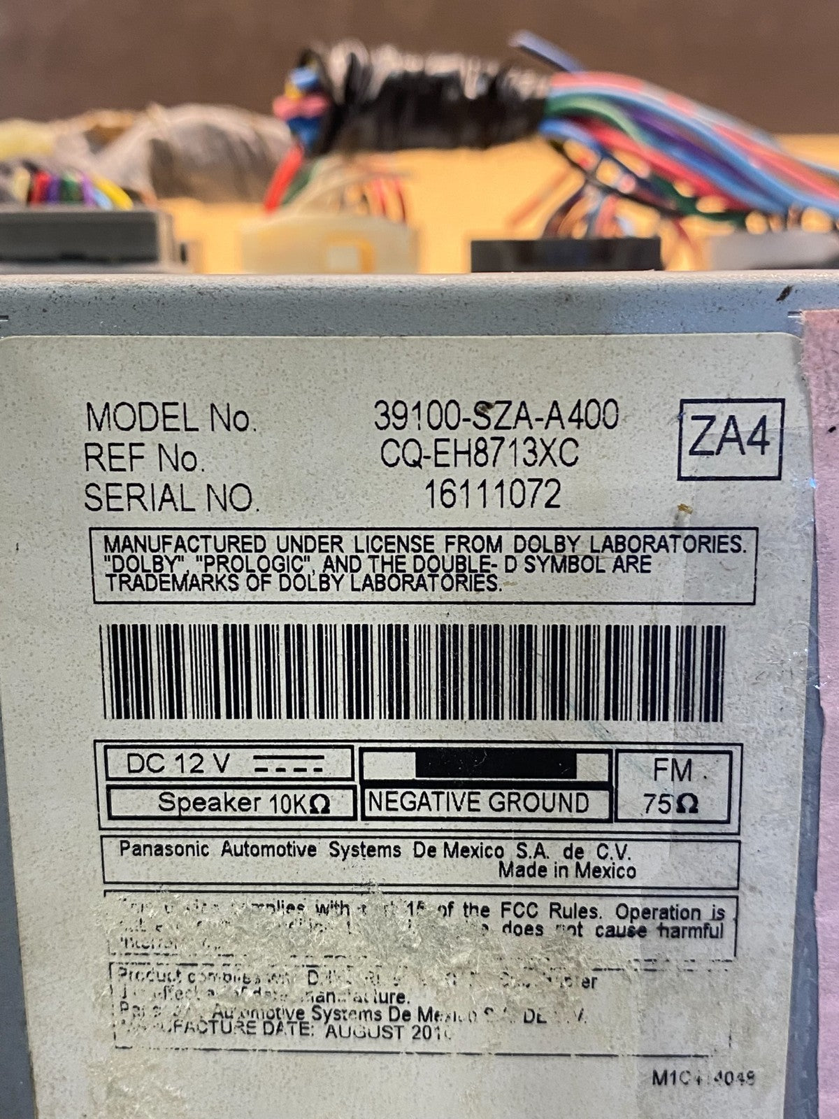 2009 to 2011 Honda Pilot AM FM CD Audio Radio Player Climate Control AC7095 DG7