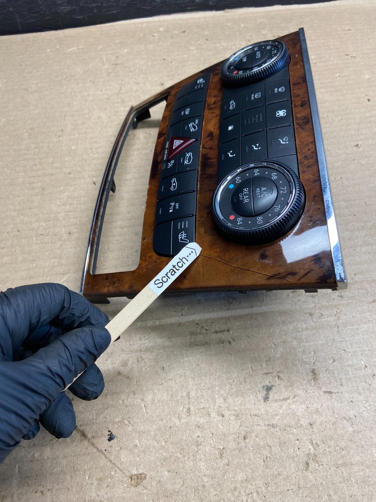 2007-2012 Mercedes X164 GL350 GL450 Climate Control Bezel Wood Switch AH3570 DG3