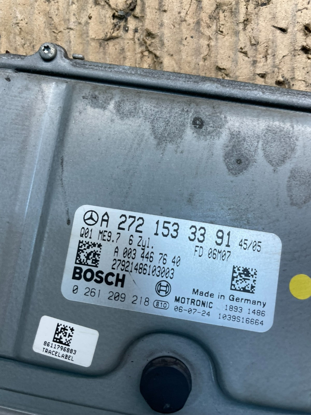 2007 2008 2009 Mercedes 3.5L ECU E350 ML350 R350 a272153391 U9006 DG3