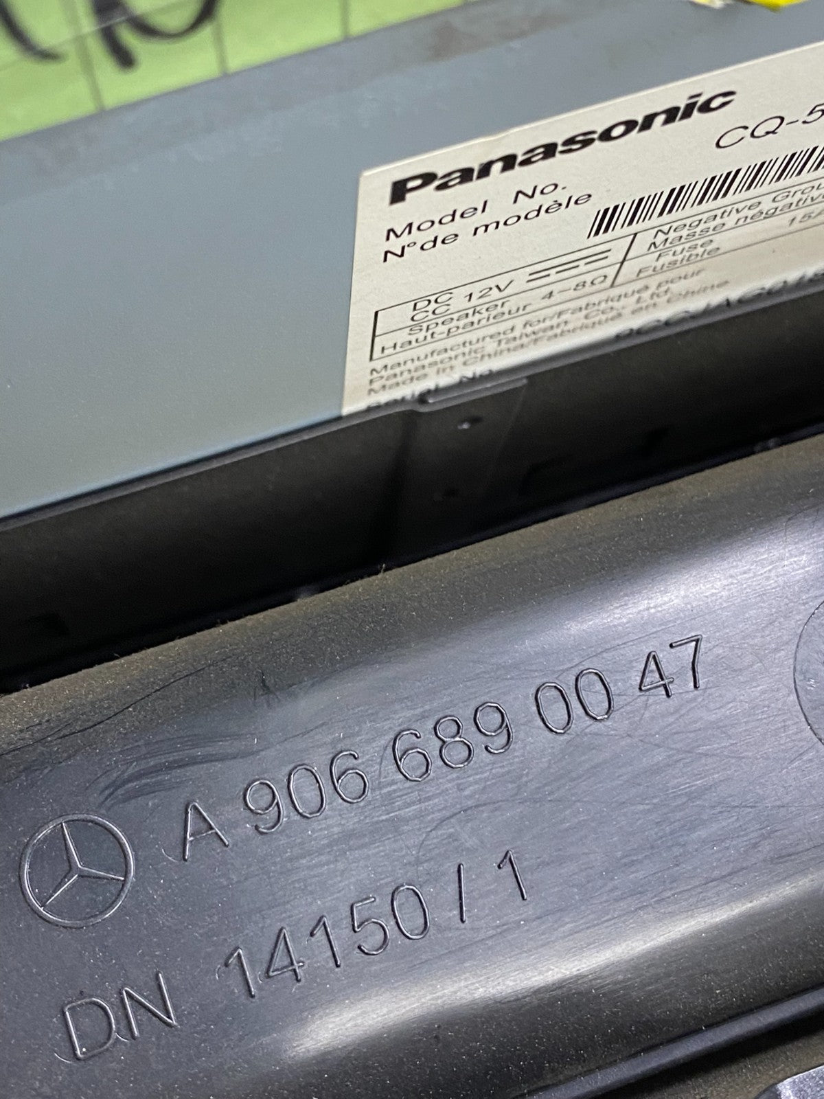 2009 Freightliner Sprinter CD PLAYER Equipment Radio PANASONIC CQ5101U X2054 PS6