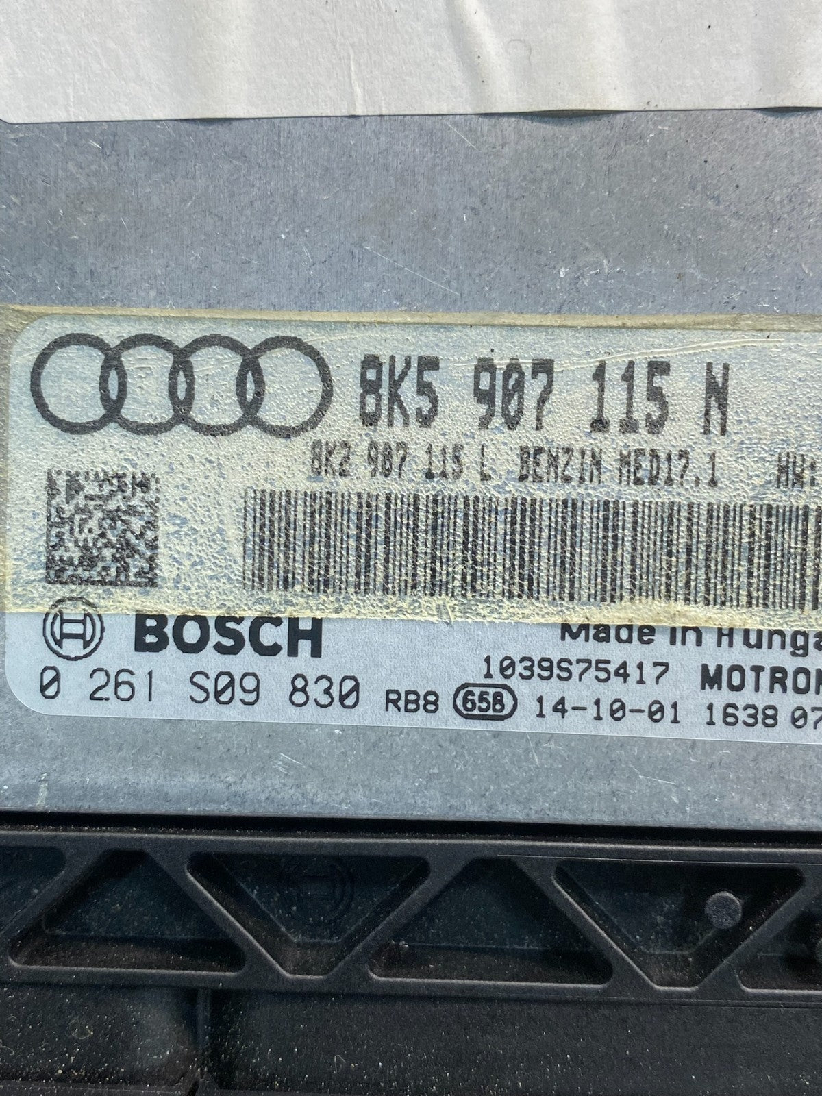 2013 to 2016 Audi A4 2.0L Turbo Engine Computer Ecu Pcm Ecm 8k5907115n AE7974 DW2