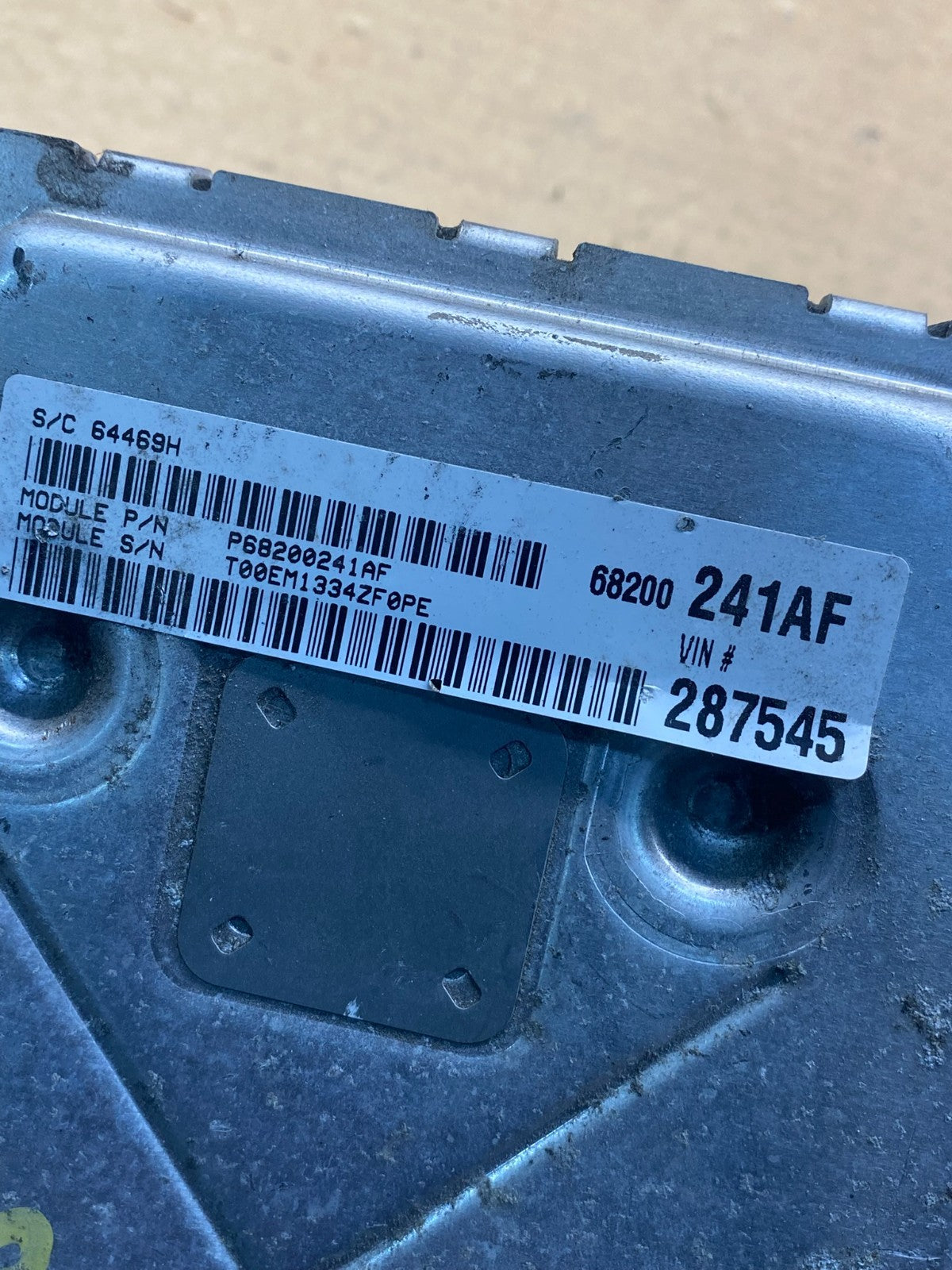 2014 Dodge Journey 3.6L ECU ECM Engine Computer Module p68200241af AH4884 DG2