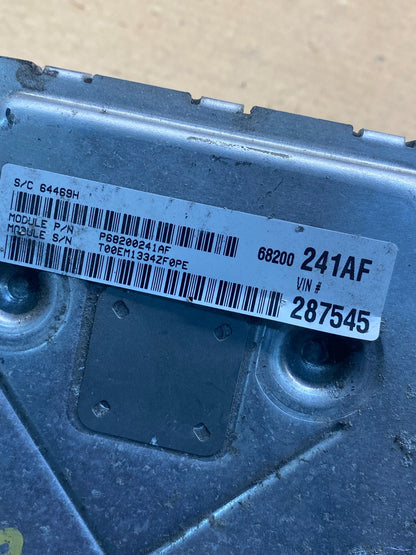 2014 Dodge Journey 3.6L ECU ECM Engine Computer Module p68200241af AH4884 DG2