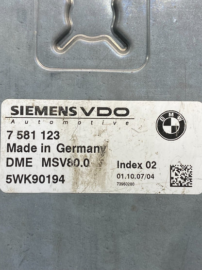 2007 - 2011 BMW 328i 528i E90 ECM ECU Engine Computer 7581123 ad7379 DG2