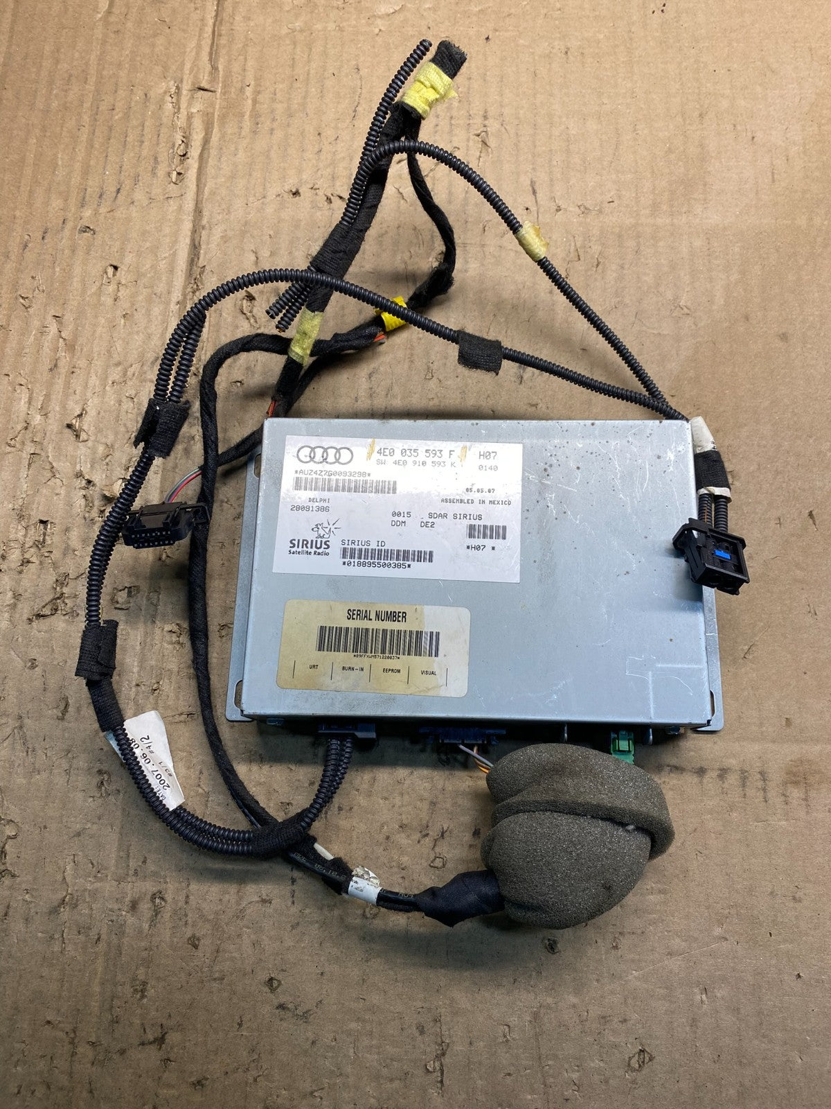 2008 to 2012 Audi Q7 A4 A6 Sirius Satellite Radio Receiver Unit AB0404 DG0