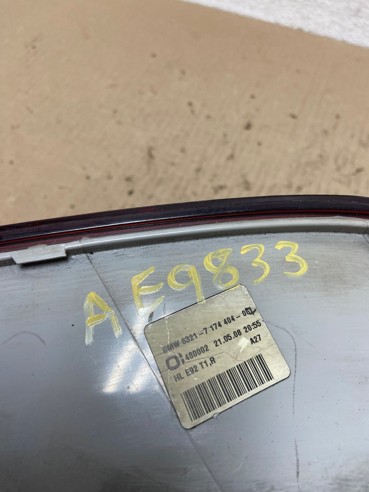 2007 to 2010 BMW M3 328i 335i Coupe Right Passenger RH Tail Light AE9833 LK5