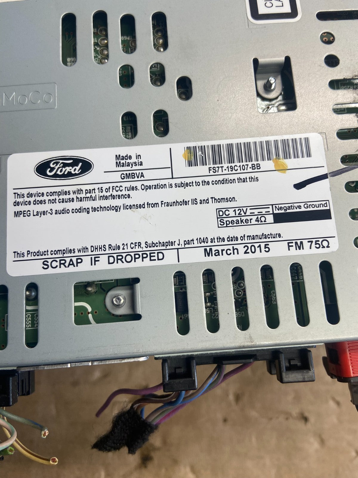 2013 2014 2015 Ford Fusion Radio Audio Receiver AM FM CD MP3 ah5294 DG4