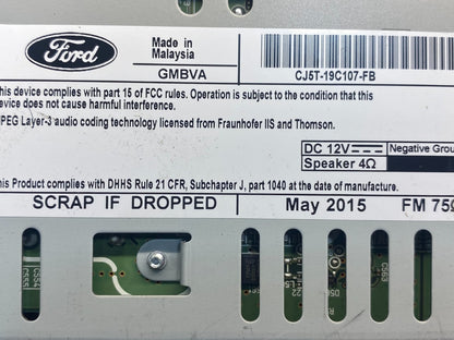 2015 2016 Ford Escape Radio Receiver ID cj5t-19c107-fb AE7702 DW6