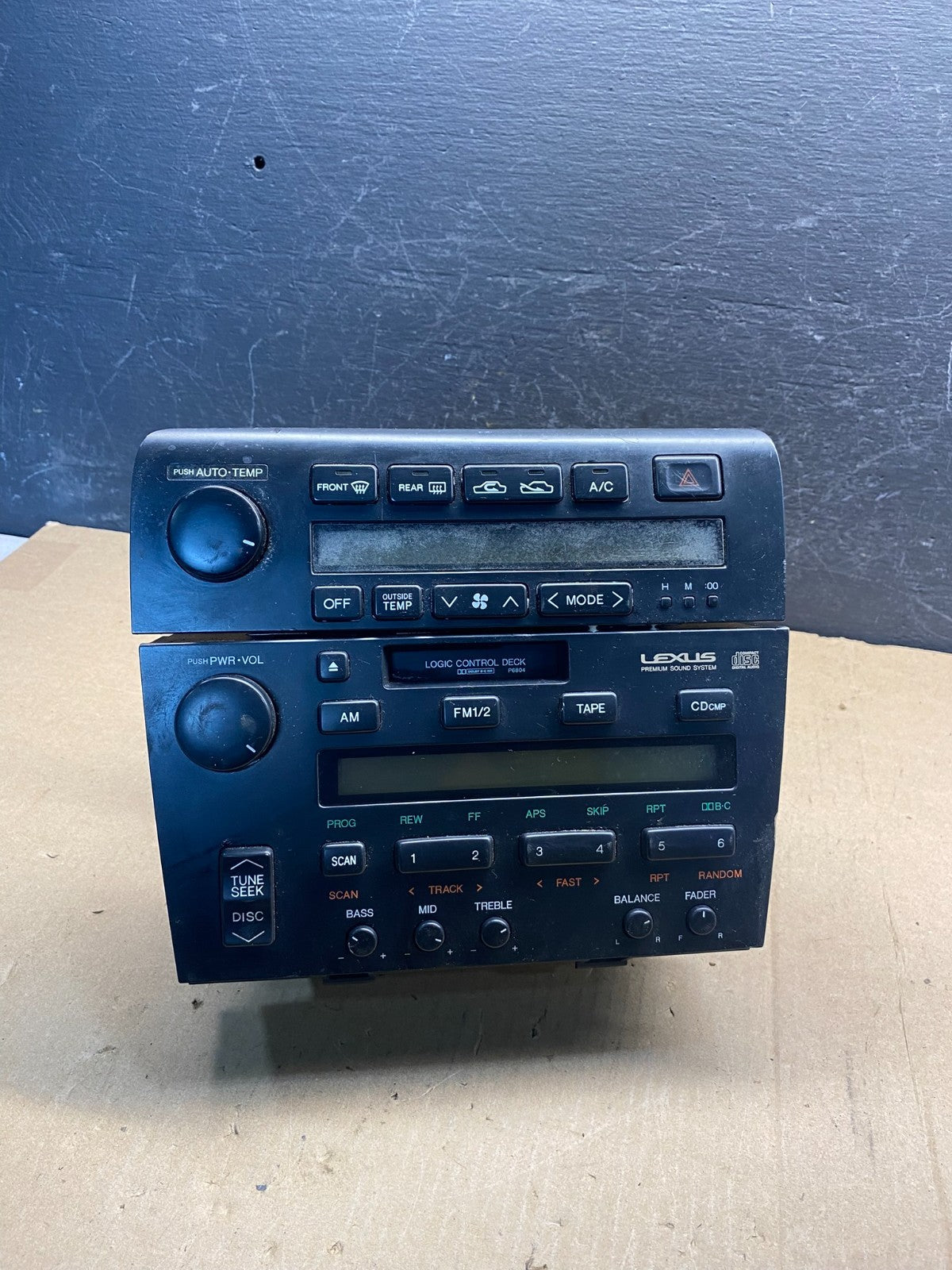 1992 1996 Lexus Es300 Radio Receiver Tape Casette Climate Control AE7408 DG0