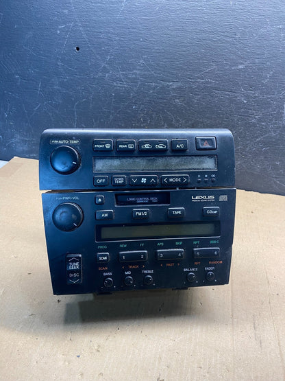 1992 1996 Lexus Es300 Radio Receiver Tape Casette Climate Control AE7408 DG0