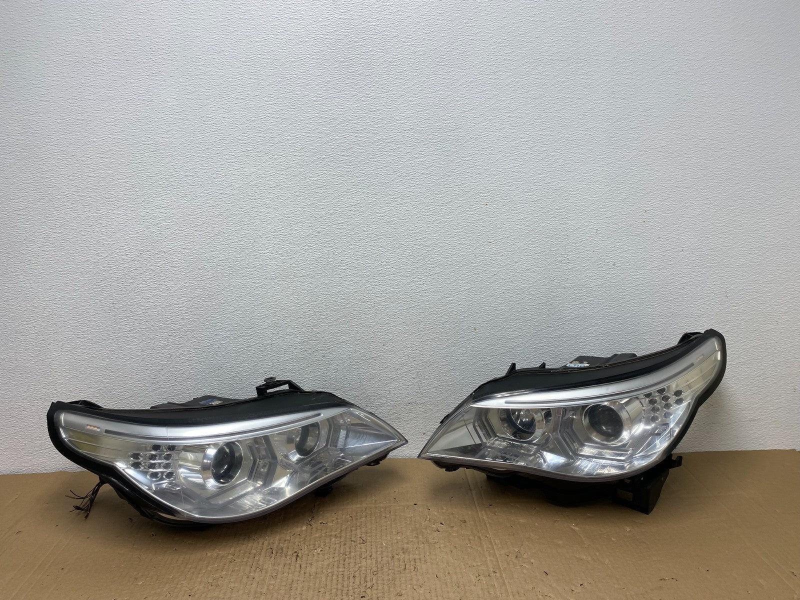 2008 - 2010 Bmw 5 Series 535I 550 Left+Right Set Chrome LED Headlights AC4003 DG0