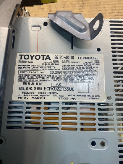 2004 2005 2006 Lexus RX330 Radio Casette AM-FM  CD Player OEM AA1792 DG8