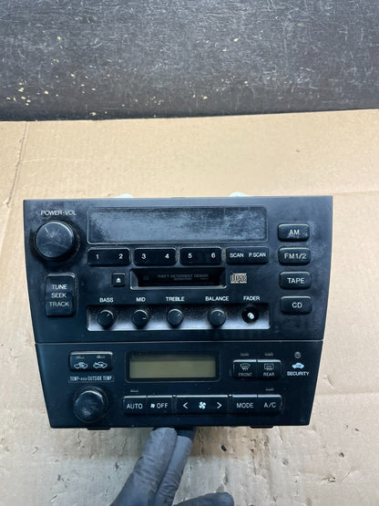 1998 Lexus Es300 Radio Receiver Tape Casette Climate Control OEM W1295 DG0