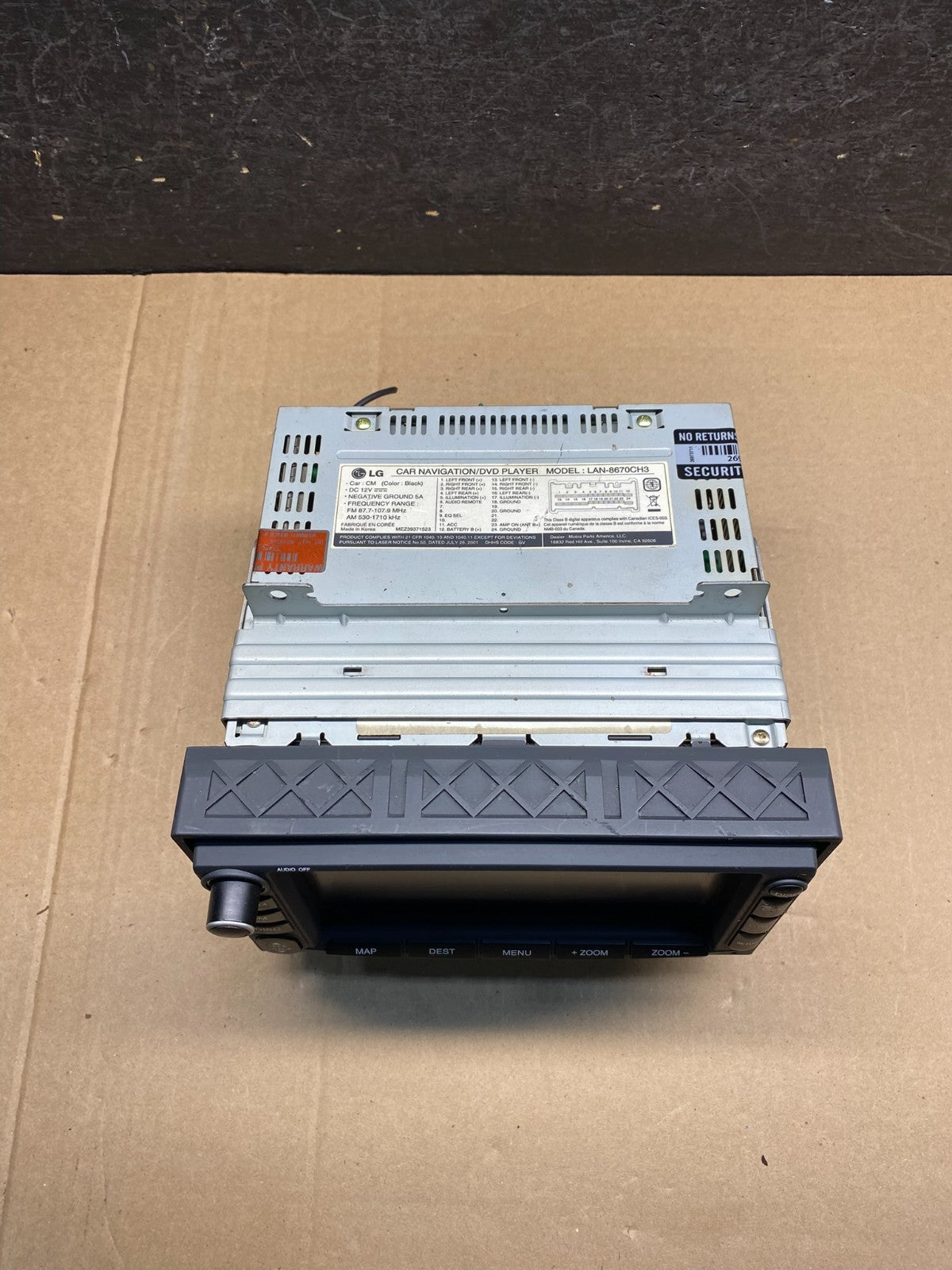 2007 to 2009 Hyundai Santa Fe Radio Navigation CD Mp3 Player AG36013