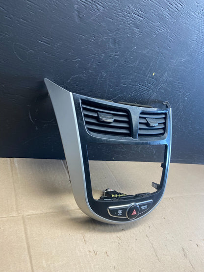 2012 to 2017 Hyundai Accent Center Radio Hazard Air Vent Bezel OEM ab9441 DG2