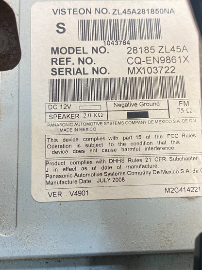 2009-2012 Nissan Frontier Xterra Radio Climate Control Bezel Center AG1784 DG5
