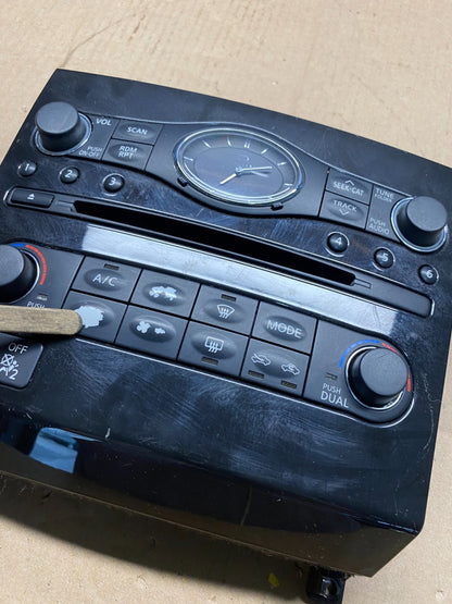 2009 to 2012 Infiniti FX35 Front Radio A/C Heater Switch Control Panel R3029 DG1