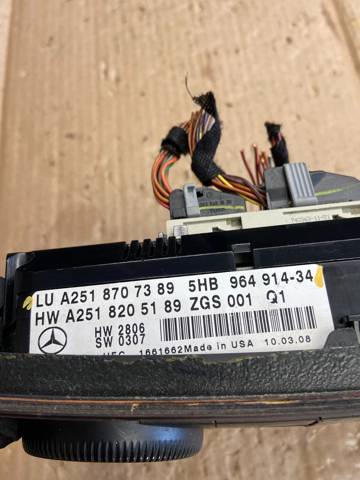2006 2008 2009 Mercedes ML350 AC Temp Heater Climate Control AI2851 DW4