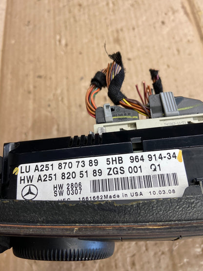 2006 2008 2009 Mercedes ML350 AC Temp Heater Climate Control AI2851 DW4